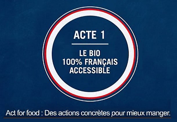 La campagne TV Act for Food de Carrefour de la rentrée 2018, et qui met le bio français à l'honneur.